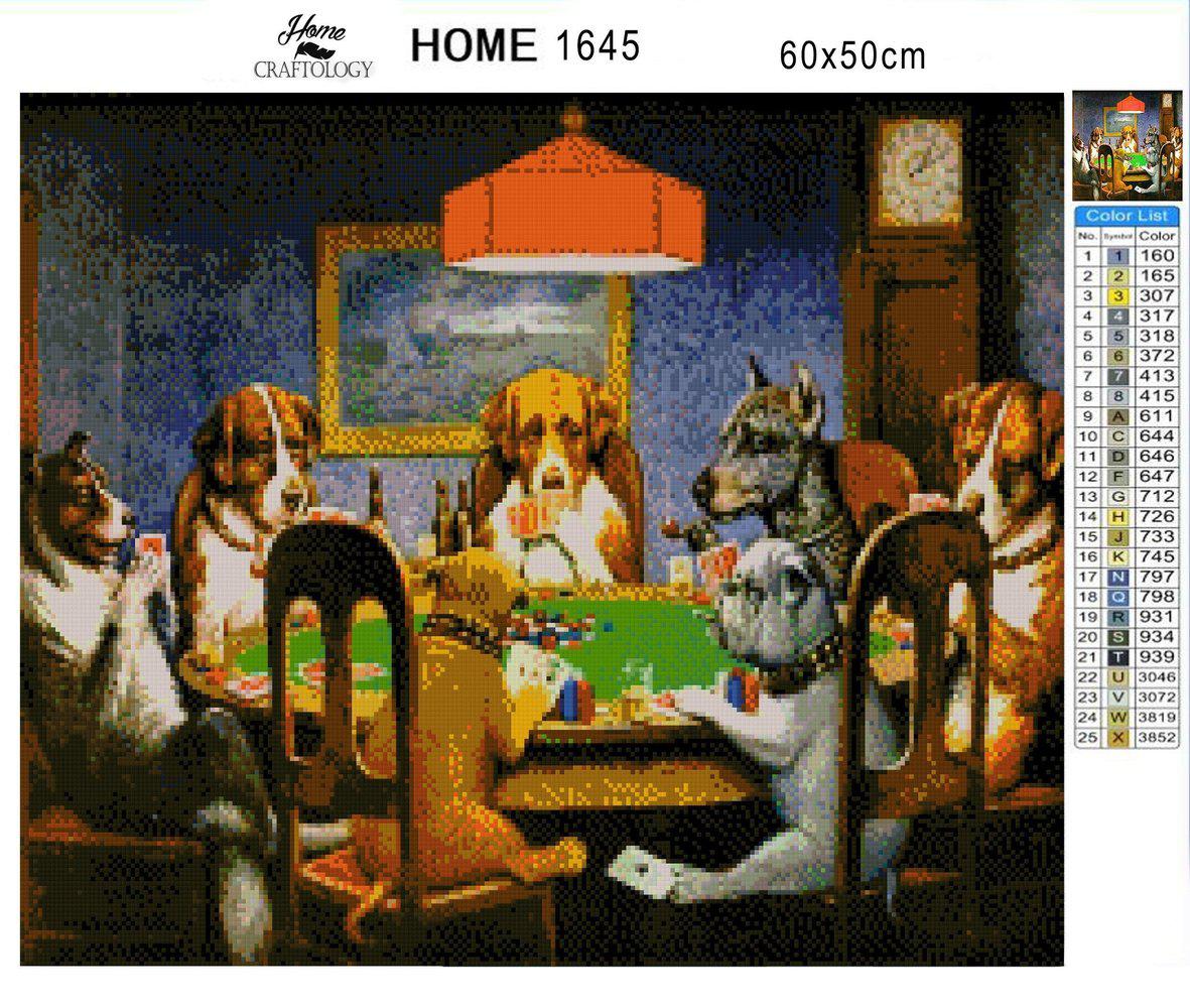 Dogs Playing Poker - Exclusive Premium Diamond Painting Kit