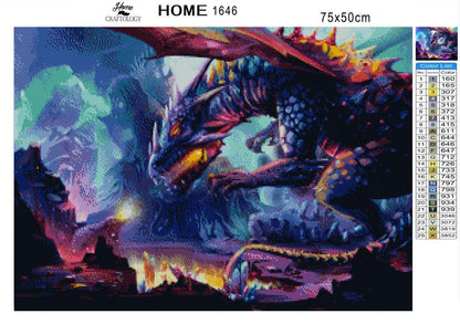 Dragon with Crystals - Exclusive Premium Diamond Painting Kit