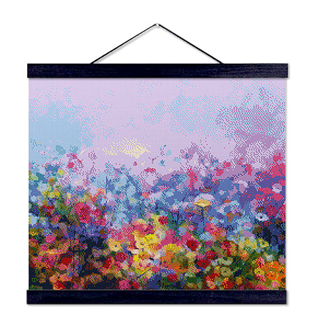 Field of Colorful Flowers - Premium Diamond Painting Kit