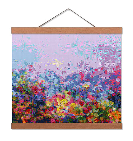 Field of Colorful Flowers - Exclusive Premium Diamond Painting Kit