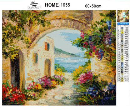 Flowers by the Sea - Exclusive Premium Diamond Painting Kit