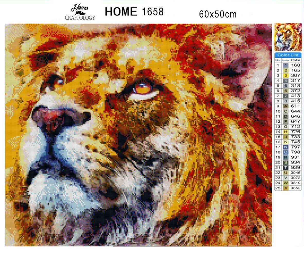Golden Lion - Premium Diamond Painting Kit