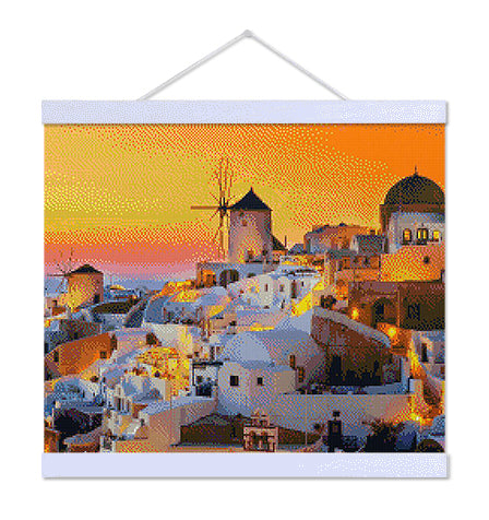 Greek Islands Sunset - Premium Diamond Painting Kit