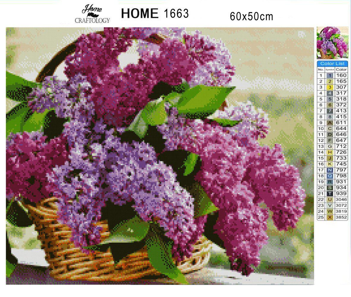 Lilac Flowers - Exclusive Premium Diamond Painting Kit