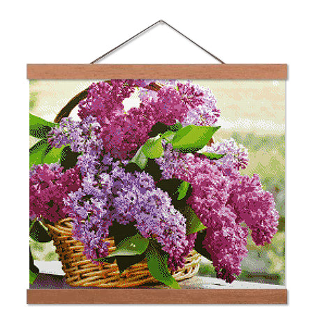 Lilac Flowers - Premium Diamond Painting Kit