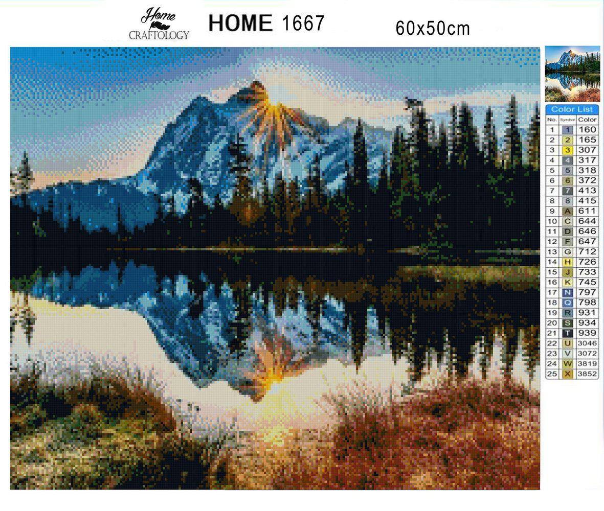 Mountain Reflections - Exclusive Premium Diamond Painting Kit