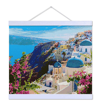 Oia Village, Santorini - Exclusive Premium Diamond Painting Kit