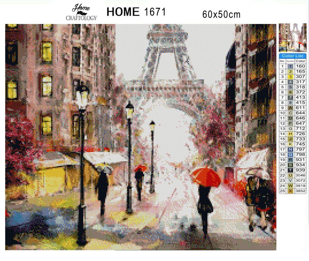 Paris in the Rain - Premium Diamond Painting Kit