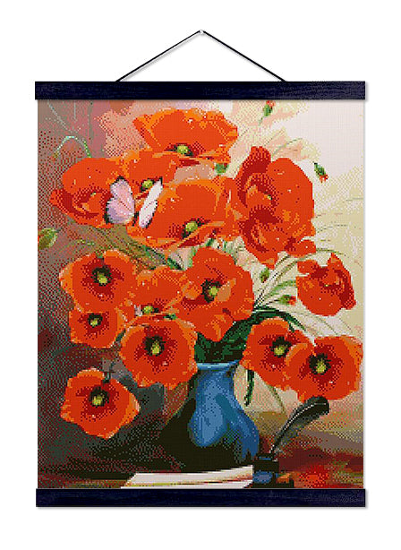 Red Poppy Flowers - Premium Diamond Painting Kit
