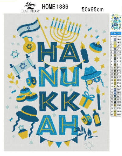 Hanukkah Celebration - Premium Diamond Painting Kit