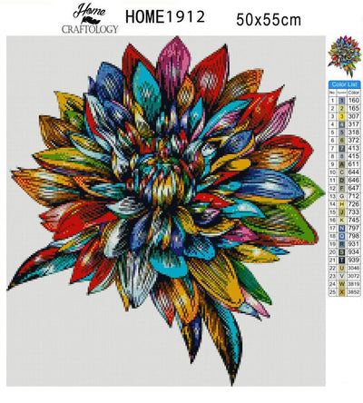 Colorful Flower Petals - Premium Diamond Painting Kit