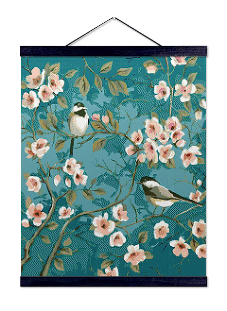 Birds and Blossoms - Exclusive Premium Diamond Painting Kit