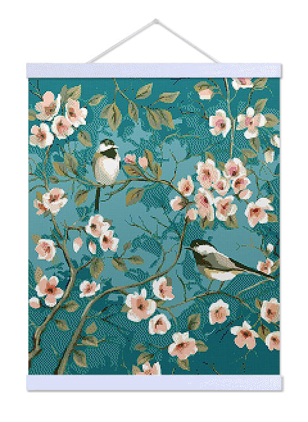 Birds and Blossoms - Exclusive Premium Diamond Painting Kit