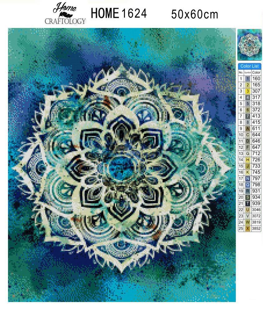 Blue and Green Mandala - Exclusive Premium Diamond Painting Kit