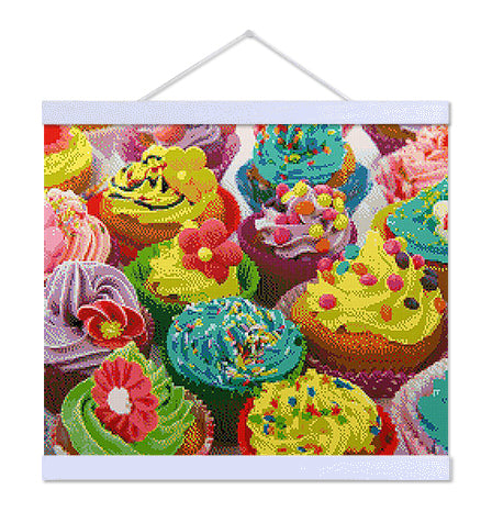 Colorful Cupcakes - Premium Diamond Painting Kit