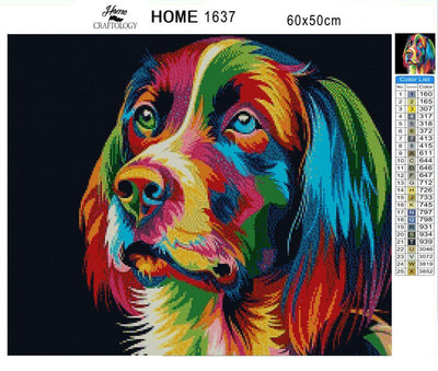 Colorful Dog - Premium Diamond Painting Kit