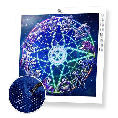 Horoscope Mandala - Diamond Painting Kit - Home Craftology