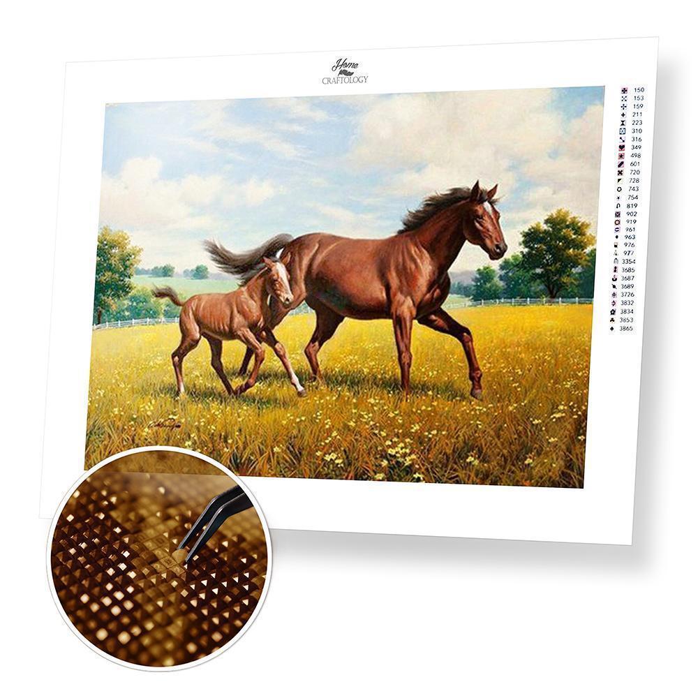 Horse and Foal - Diamond Painting Kit - Home Craftology