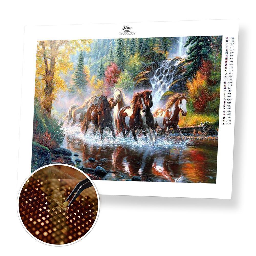 Horses Running - Diamond Painting Kit - Home Craftology