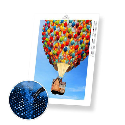 House Hot Air Balloon - Diamond Painting Kit - Home Craftology