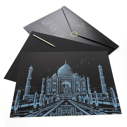 Taj Mahal, India - Scratch Painting Kit