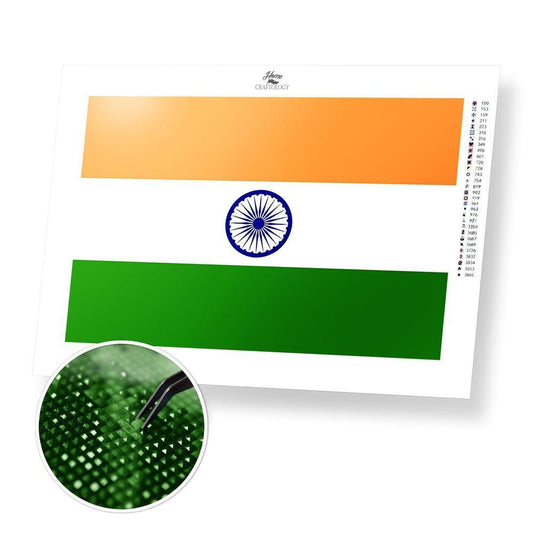 India Flag - Diamond Painting Kit - Home Craftology