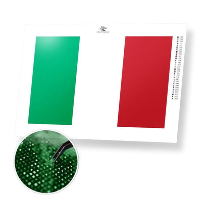 Italy Flag - Diamond Painting Kit - Home Craftology
