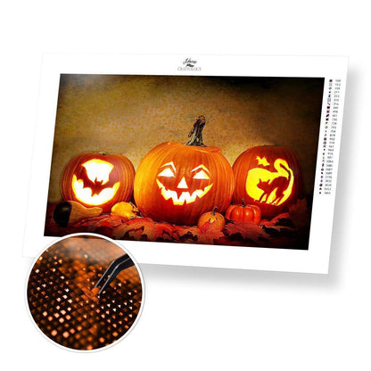 Jack-o-lanters - Diamond Painting Kit - Home Craftology