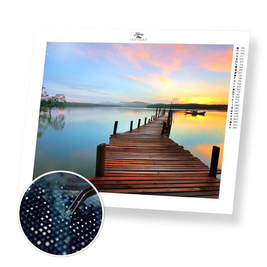 Jetty at Sunset - Exclusive Premium Diamond Painting Kit