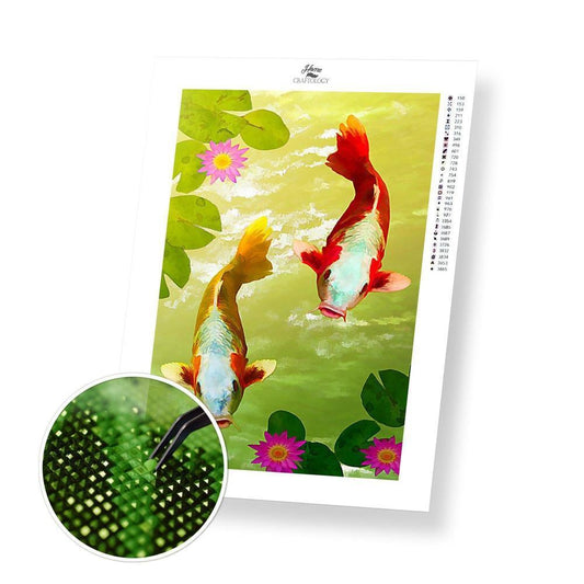 Koi Fish - Diamond Painting Kit - Home Craftology