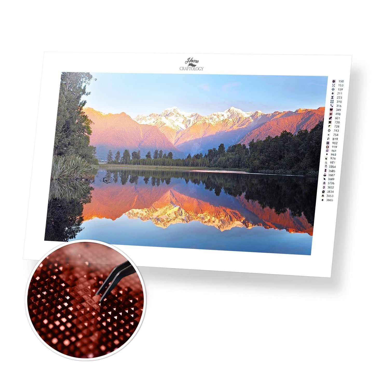 Lake Matheson - Premium Diamond Painting Kit