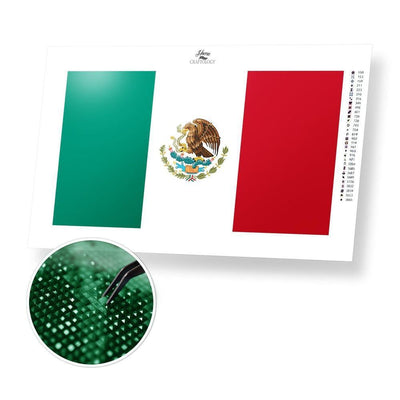 Mexico Flag - Diamond Painting Kit - Home Craftology