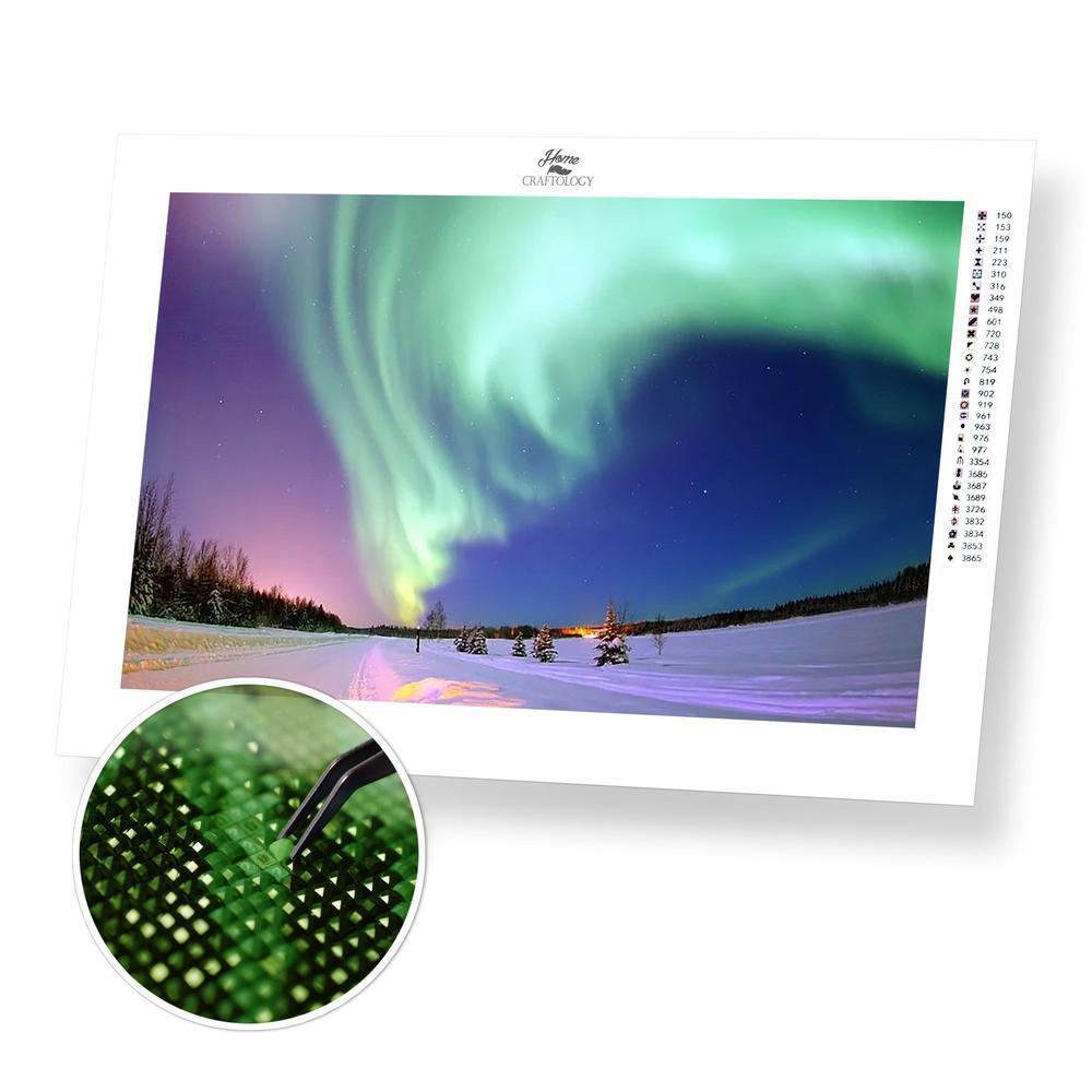 Northern Lights Swirl- Premium Diamond Painting Kit