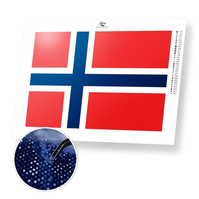 Norway Flag - Diamond Painting Kit - Home Craftology