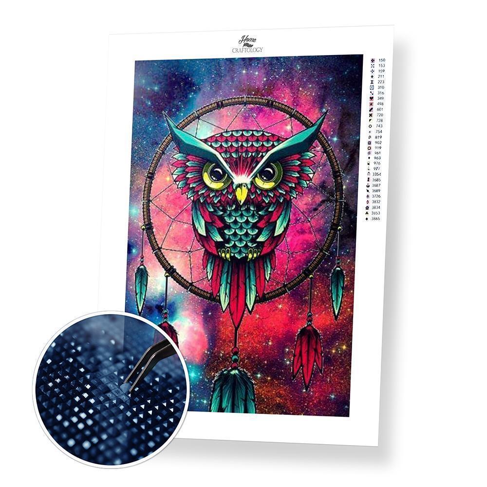 Owl Dreamcatcher - Diamond Painting Kit - Home Craftology