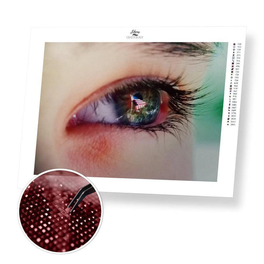 Patriotic Reflection - Diamond Painting Kit - Home Craftology