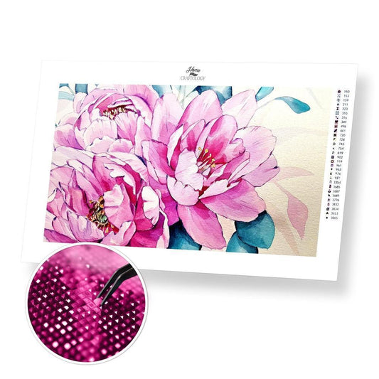 Peonies - Premium Diamond Painting Kit