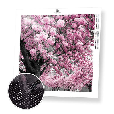 Pink Blossoms - Diamond Painting Kit - Home Craftology