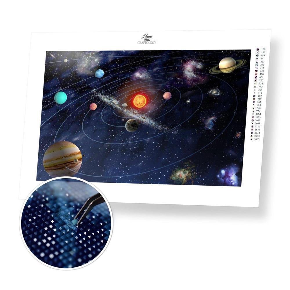 Planets Orbiting the Sun - Diamond Painting Kit - Home Craftology