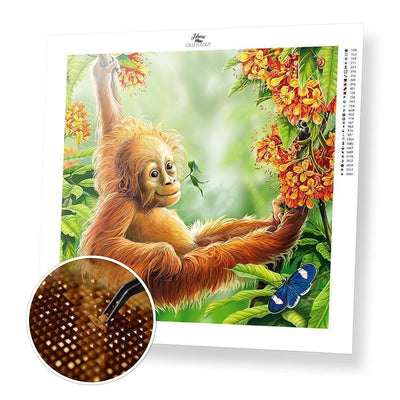 Playful Monkey - Diamond Painting Kit - Home Craftology