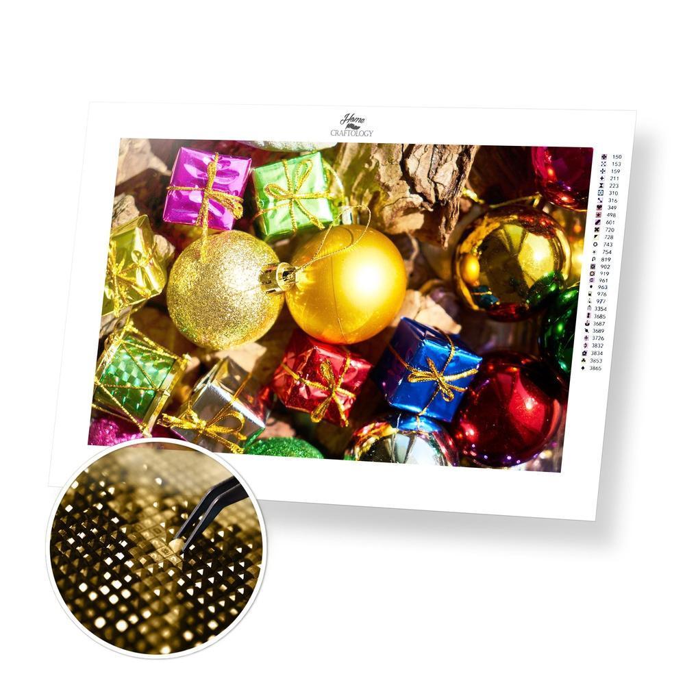 Presents and Christmas Balls - Premium Diamond Painting Kit