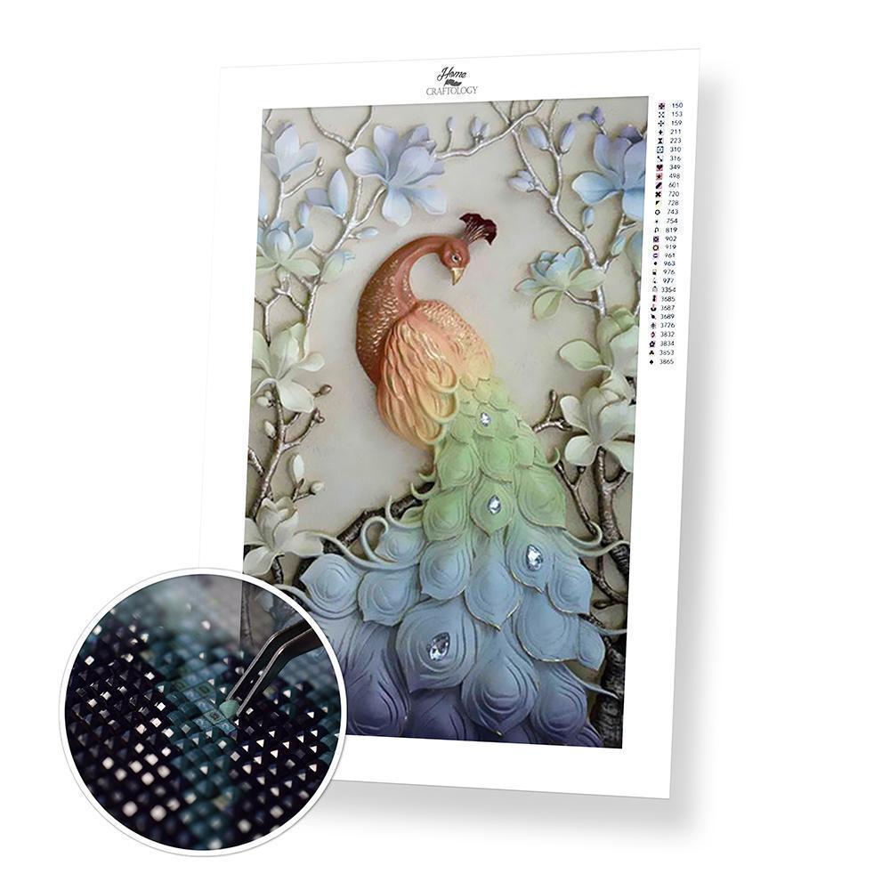 Pretty Peacock - Diamond Painting Kit - Home Craftology
