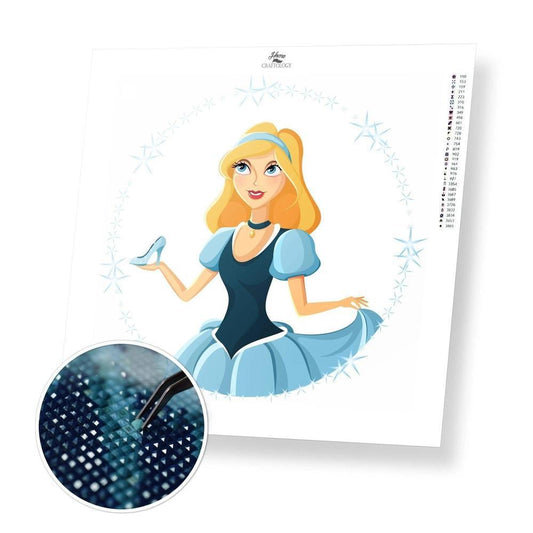 Princess and Glass Slipper - Exclusive Premium Diamond Painting Kit