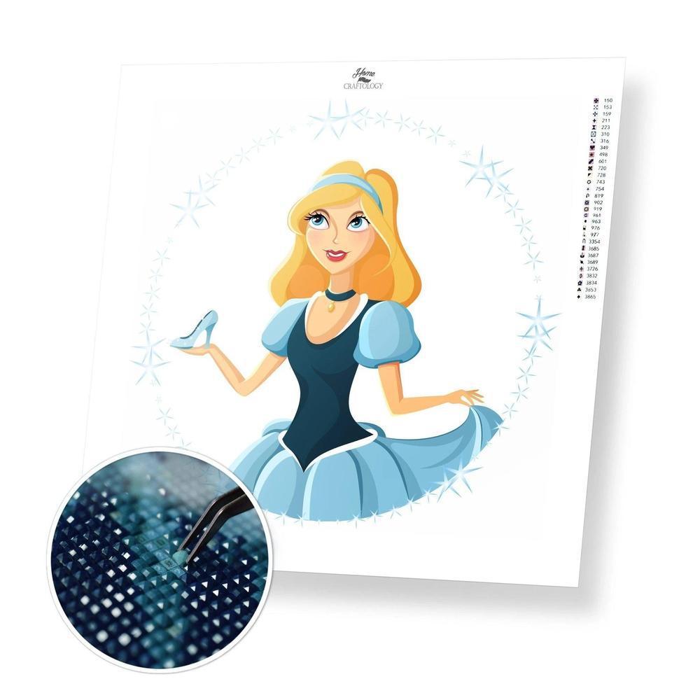 Princess and Glass Slipper - Premium Diamond Painting Kit