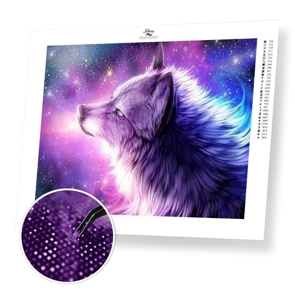 Purple Wolf - Diamond Painting Kit - Home Craftology