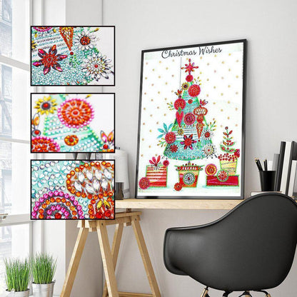 Christmas Wishes Gemstone - Premium 5D Poured Glue Diamond Painting Kit