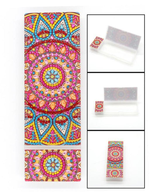 Red Mandala - Diamond Painting Pencil Case