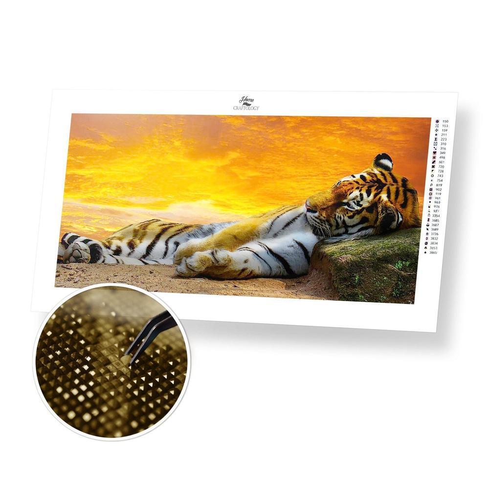 Resting Tiger - Diamond Painting Kit - Home Craftology