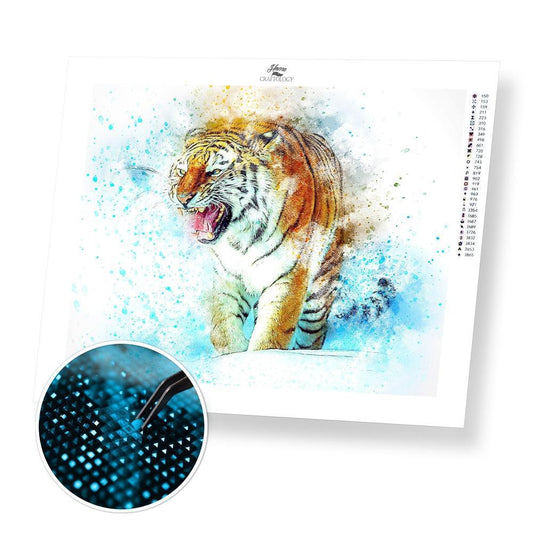 Roaring Tiger - Exclusive Premium Diamond Painting Kit