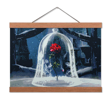 Beauty and The Beast Glass Rose - Exclusive Premium Diamond Painting Kit